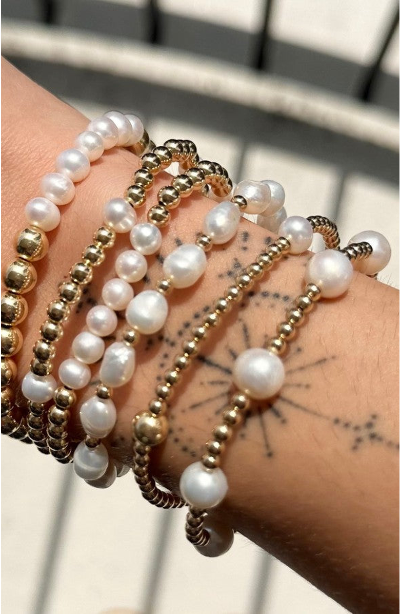 Little Sky Stone Bead 8-Pearl Bracelet, Alternate, color, 7 Inch