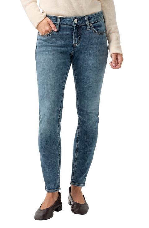 Elyse Curvy Mid Rise Skinny Petite Jeans