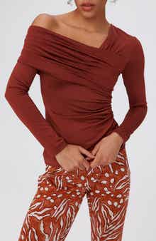 Dolores Ruched One-Shoulder Top