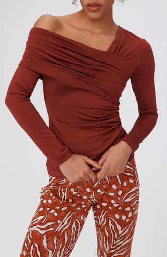 Dolores Ruched One-Shoulder Top