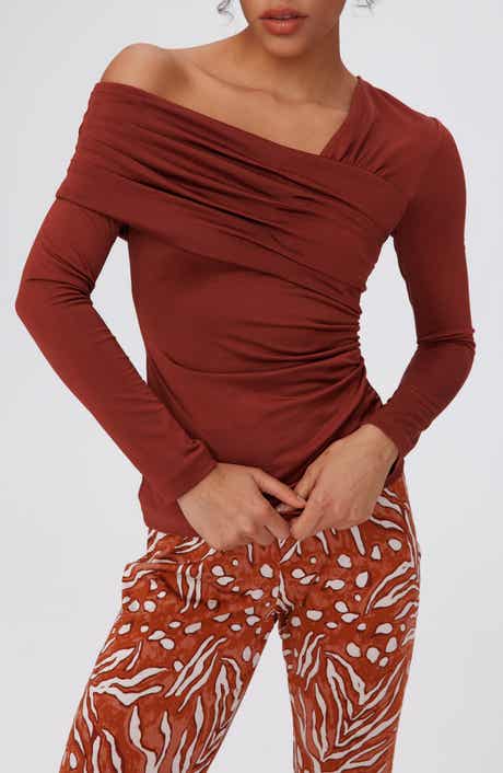 Dolores Ruched One-Shoulder Top