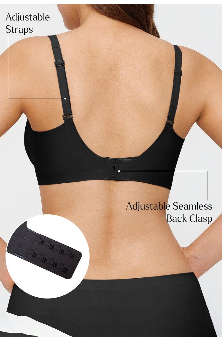 Popilush Seamless Wireless Jelly Leopard Contour Minimizer Support Bra, Alternate, color, Mocha Brown