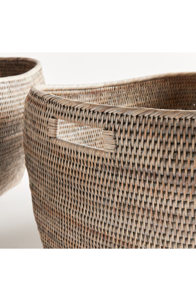 Napa Home & Garden Burma Rattan Family Decorative Baskets Set of 3, Alternate, color, Gray