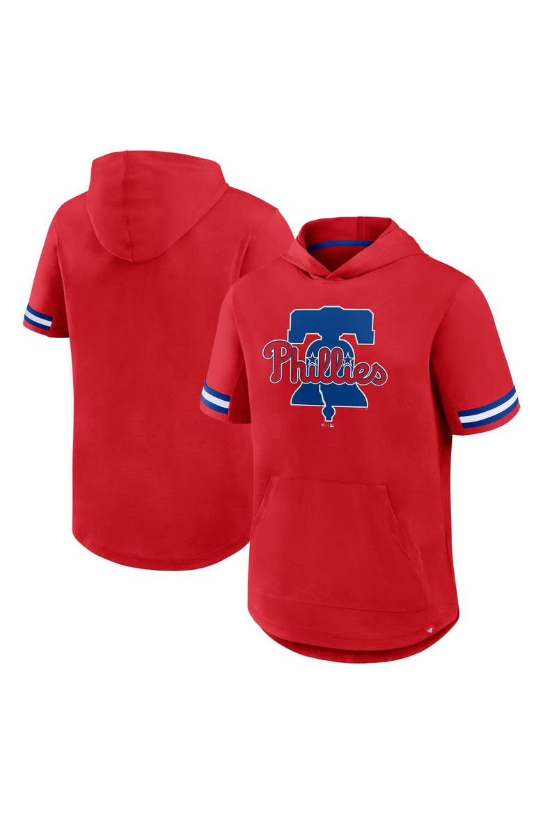 Men's Fanatics Red Philadelphia Phillies Optimal Play Hooded T-Shirt, Main, color, Red