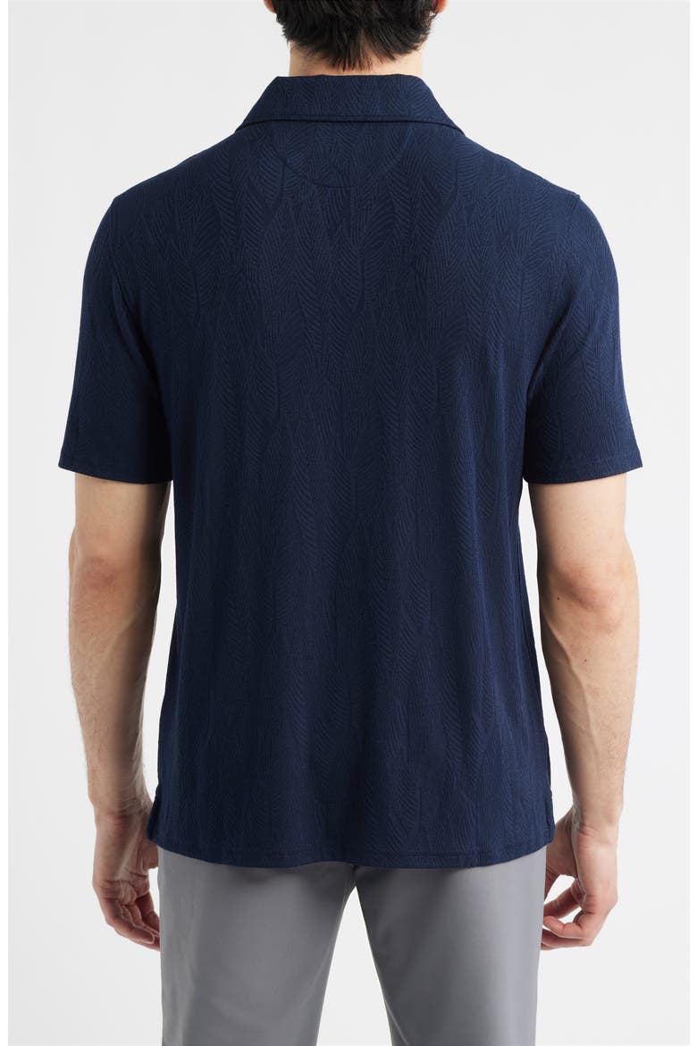 Sedona Jacquard Polo, Alternate, color, NAVY FROND