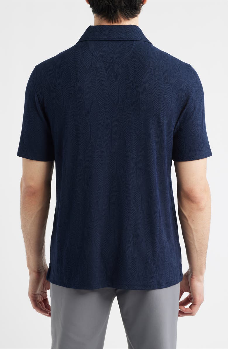 Johnston & Murphy Sedona Jacquard Polo, Alternate, color, Navy Frond
