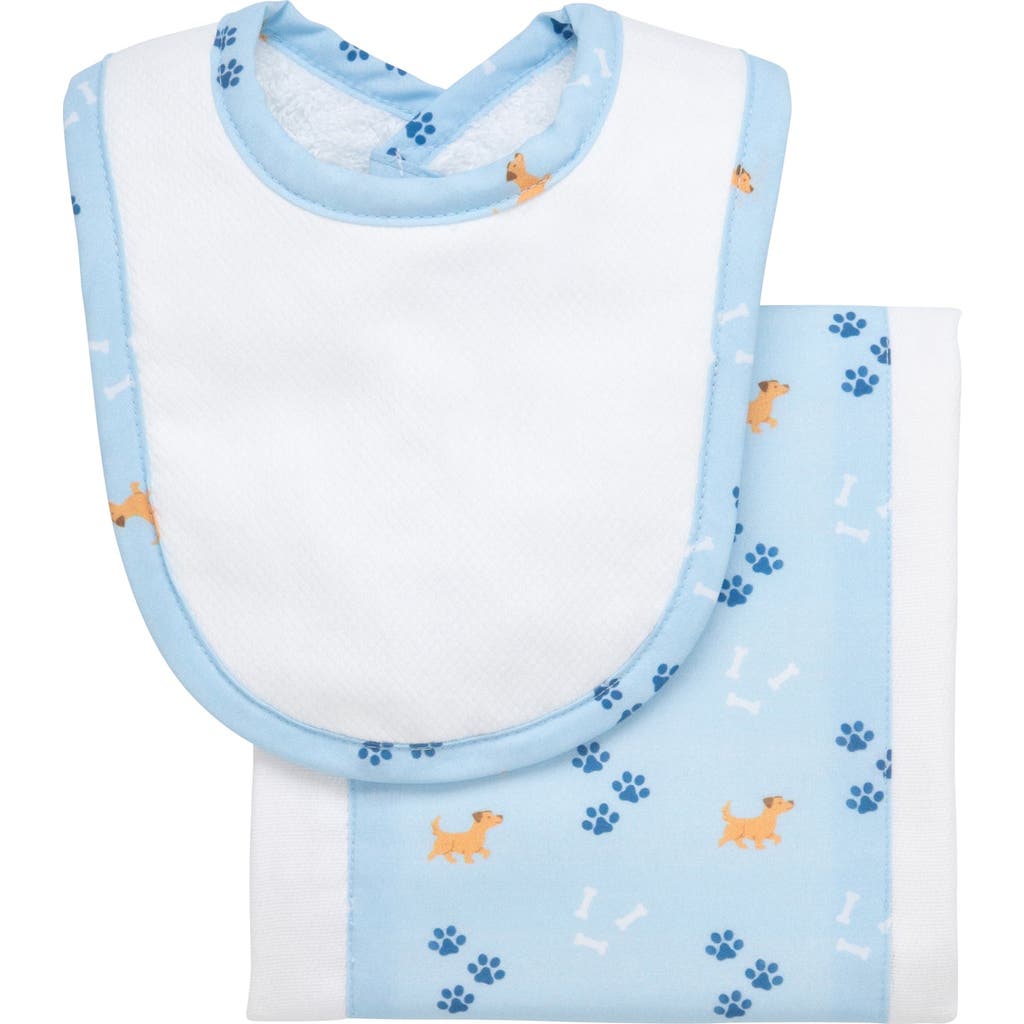 3 Marthas Print Drooler Bib & Burp Set