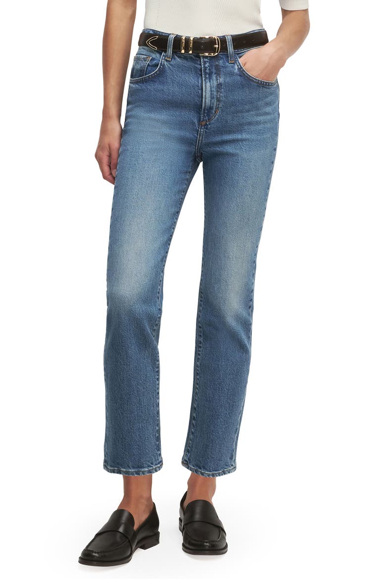 The Valentina Super High Waist Ankle Straight Leg Jeans, Main, color, ALTON