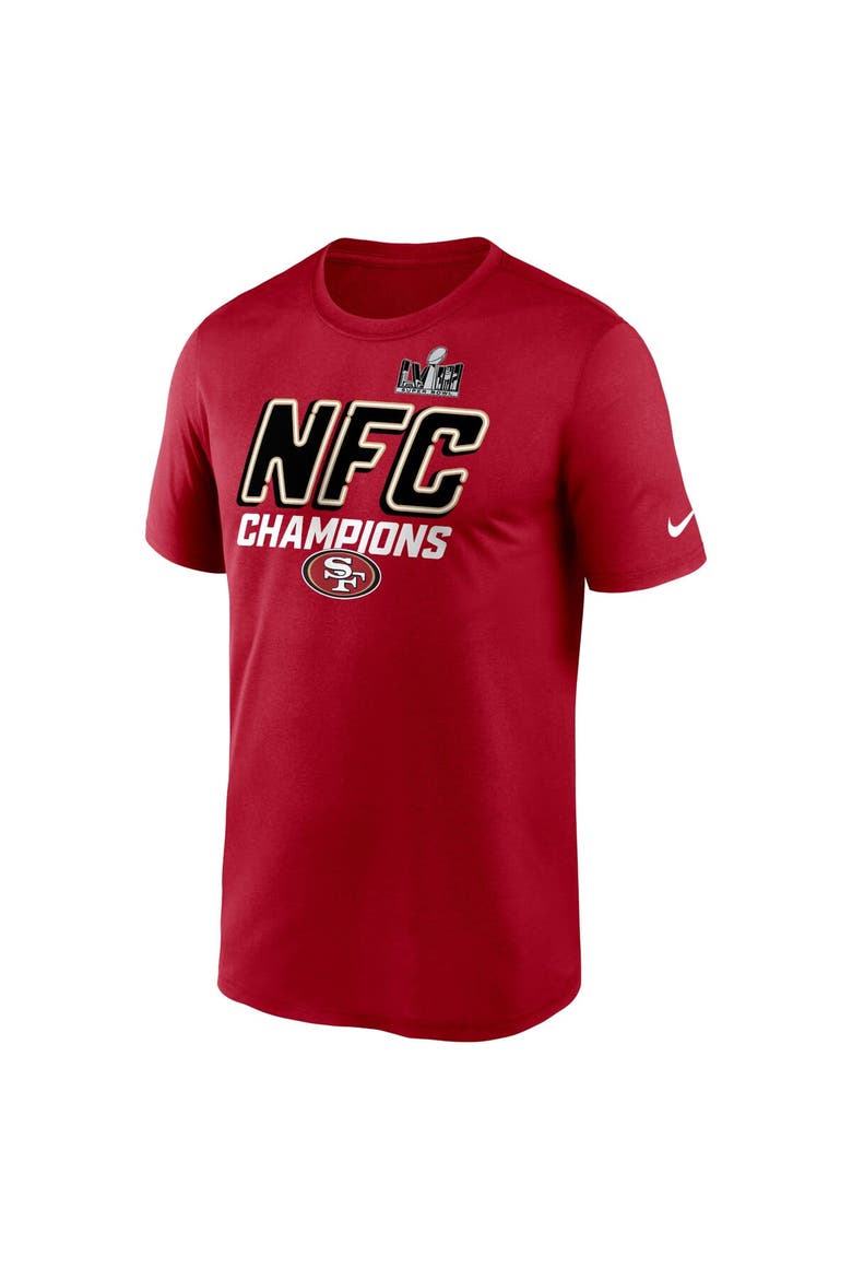 Men's Nike Scarlet San Francisco 49ers 2023 NFC Champions Iconic T-Shirt, Alternate, color, Scarlet