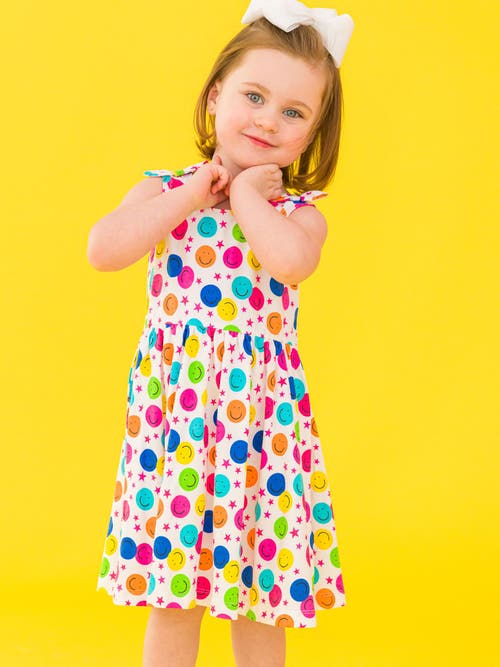Rufflebutts Girls Tie Shoulder Twirl Dress
