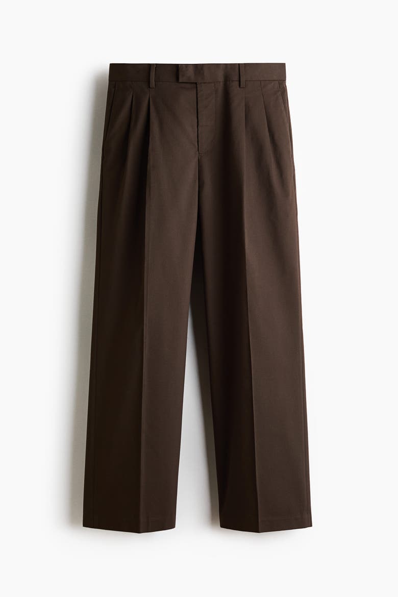Loose Fit Tailored Trousers, Alternate, color, Dark khaki green