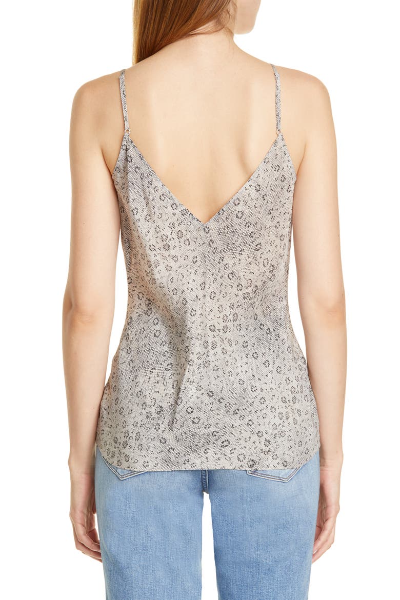Snake Print Silk Camisole (Nordstrom Exclusive), Alternate, color, VANILLA MULTI