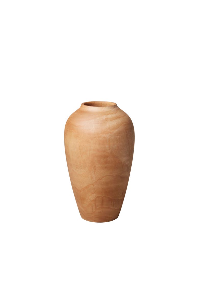 Be Home Mango Wood Classic Vase, Main, color, Mango