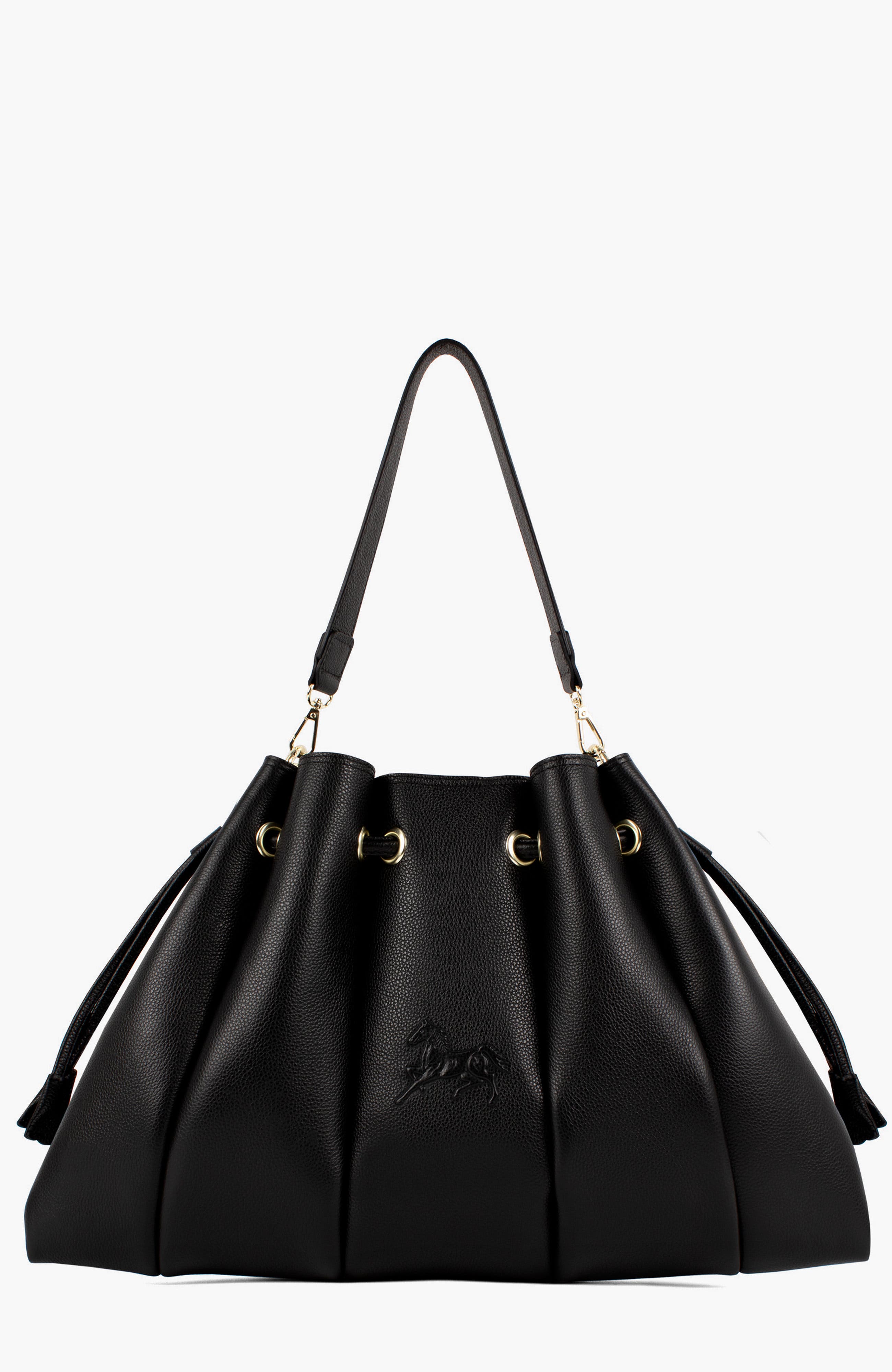 Signature CV By Cavalinho Leather Shoulder Bag 644, Main, color, Black