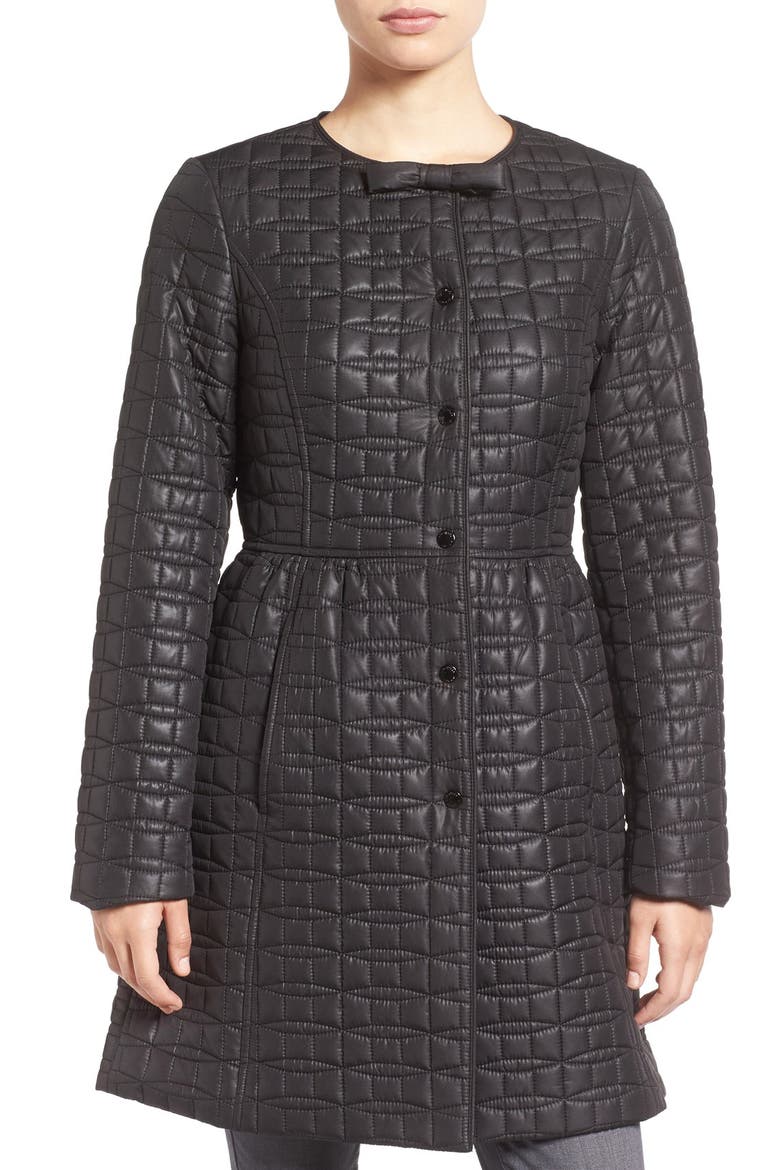quilted down coat, Main, color, BLACK