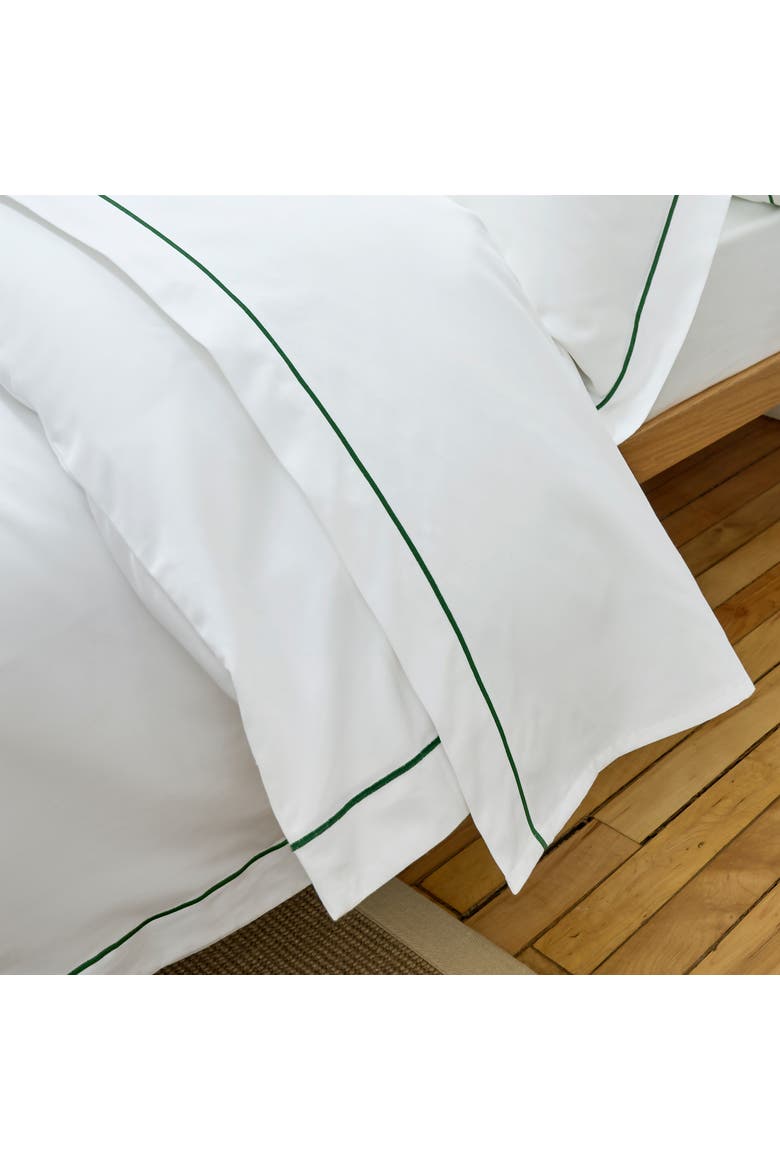 Premium Luxury Sateen Cotton Flat Sheets, Alternate, color, Green