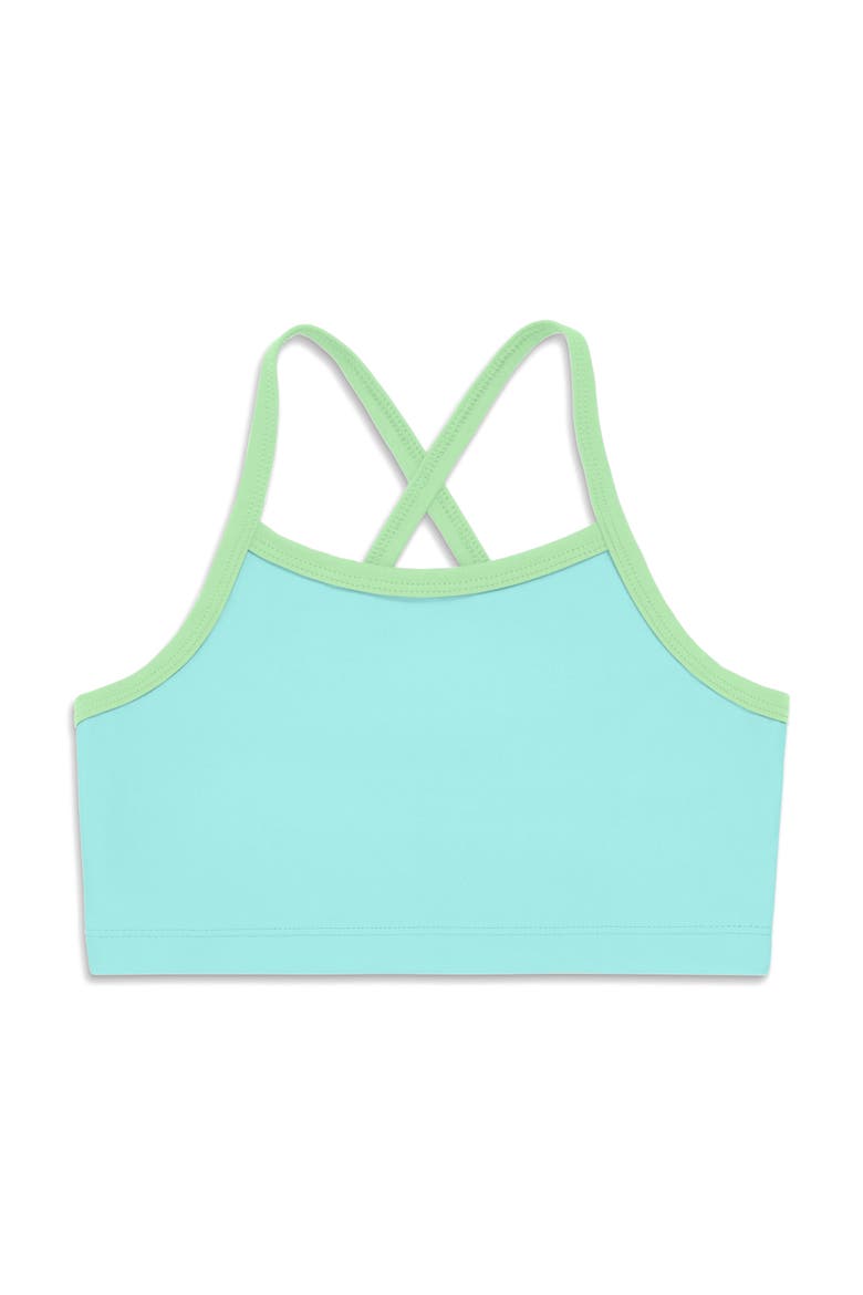 Kids Crossback Swim Top, Main, color, Mist