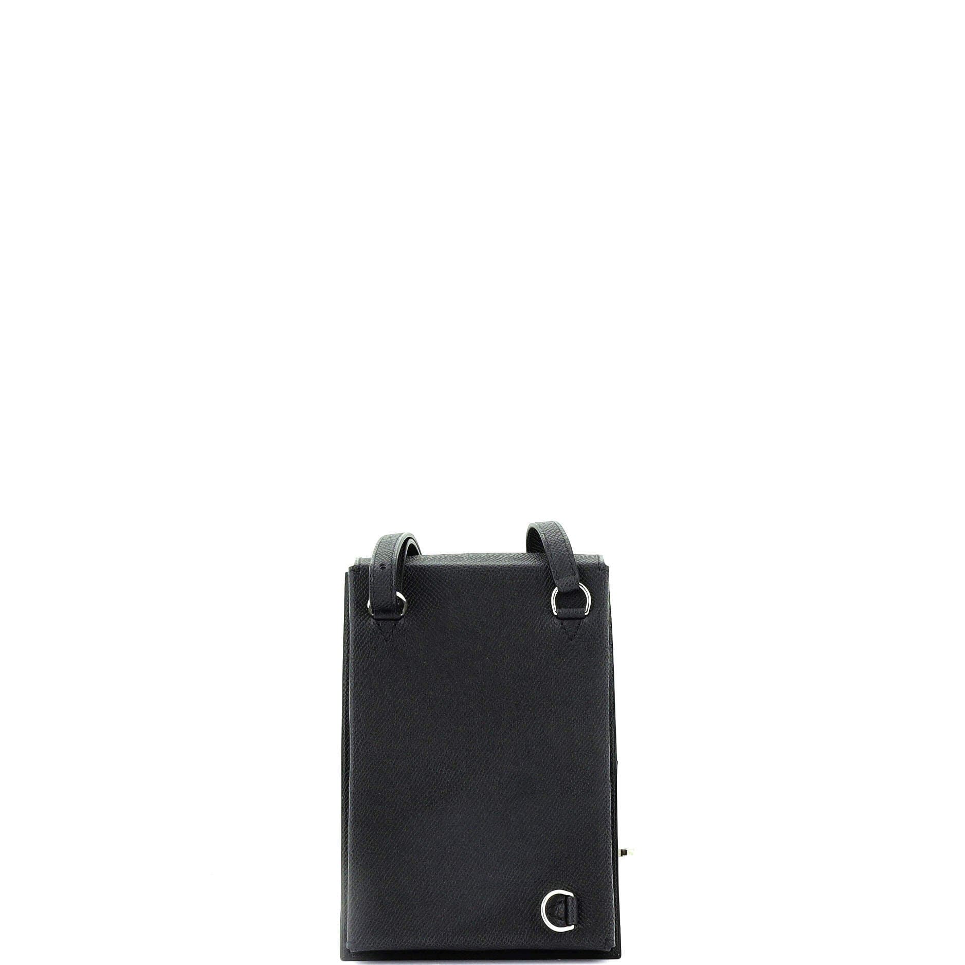 Pre-Owned Hermes Kelly Multi Pocket To Go Pouch Epsom, Alternate, color, Noir