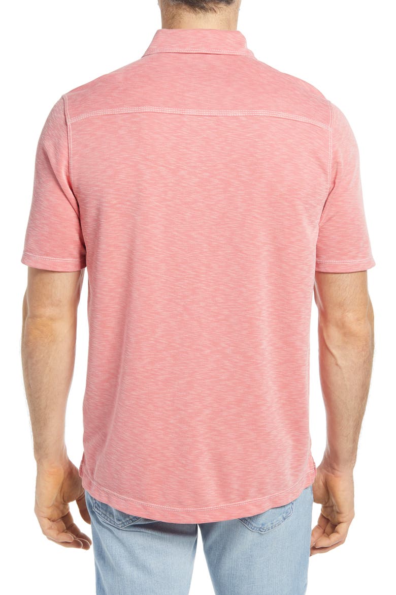 Slub Men's Polo, Alternate, color, CORAL