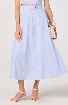 Azzura Stripe A-Line Skirt