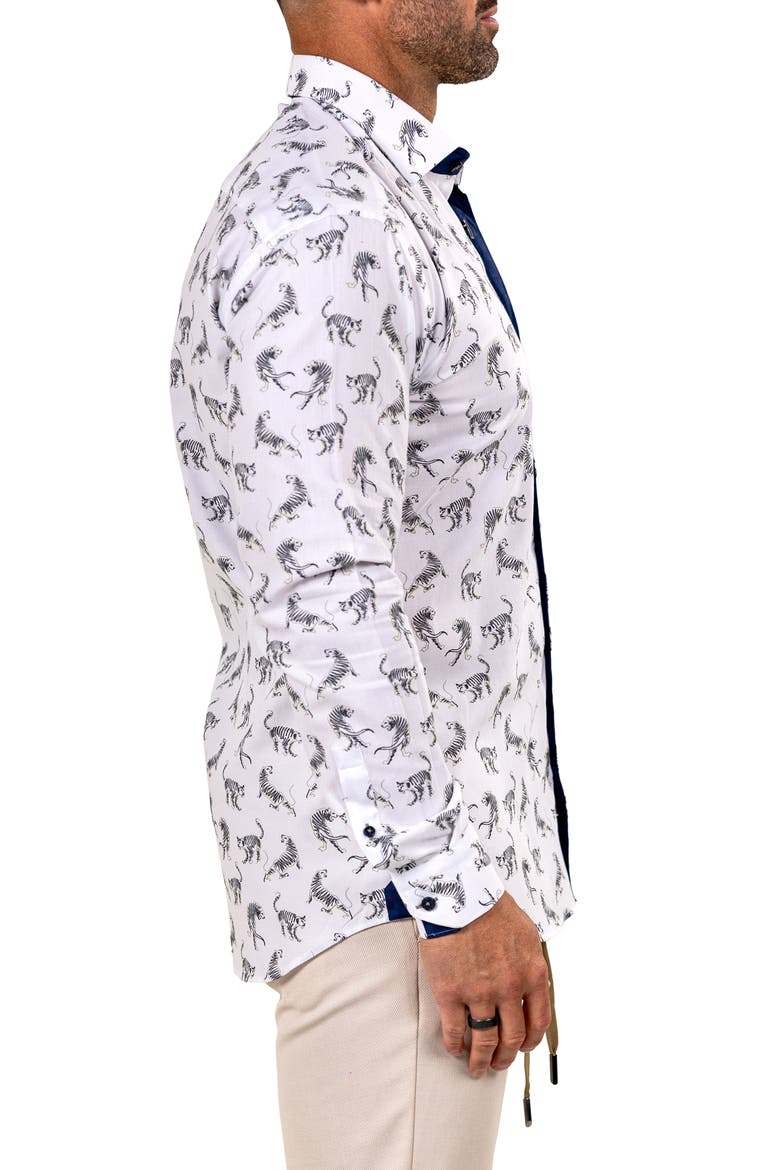 Fibonacci Marthyr 0316 Contemporary Fit Button-Up Shirt, Alternate, color, WHITE