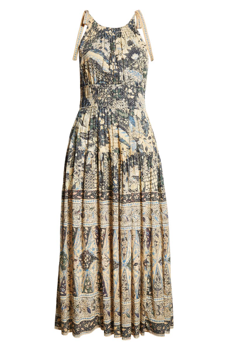 Ulla Johnson Essie Smocked Waist Sleeveless Maxi Dress, Alternate, color, 