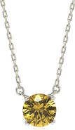 SUZY LEVIAN Sterling Silver Sapphire Solitaire Pendant Necklace