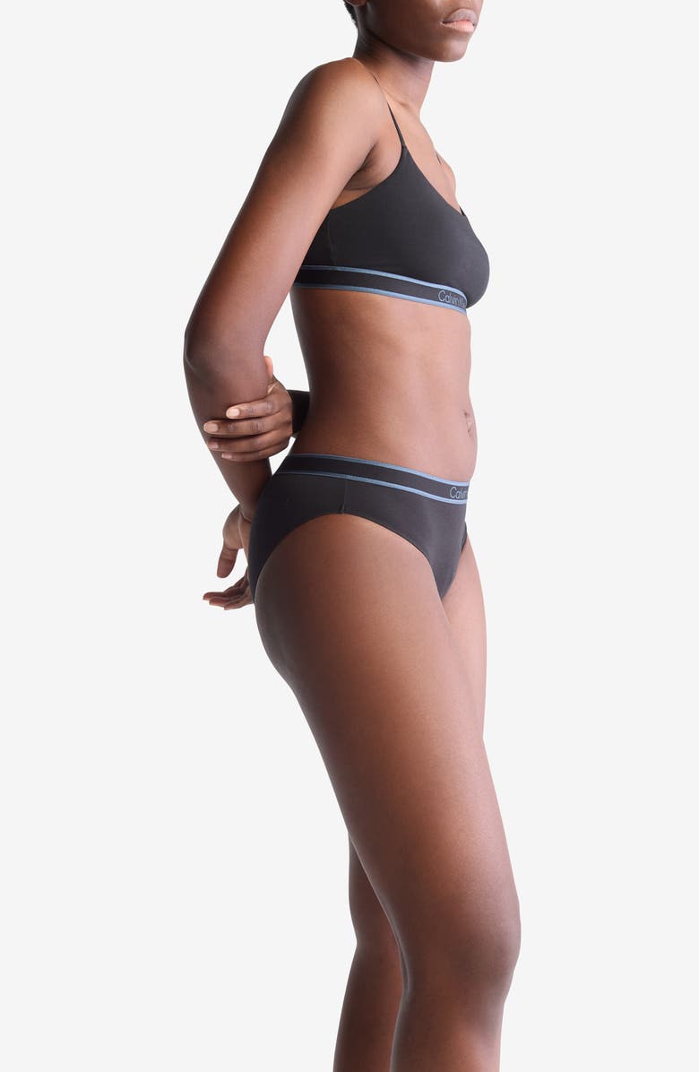 Calvin Klein Tonal Logo Modern Cotton Blend Bikini, Alternate, color, 