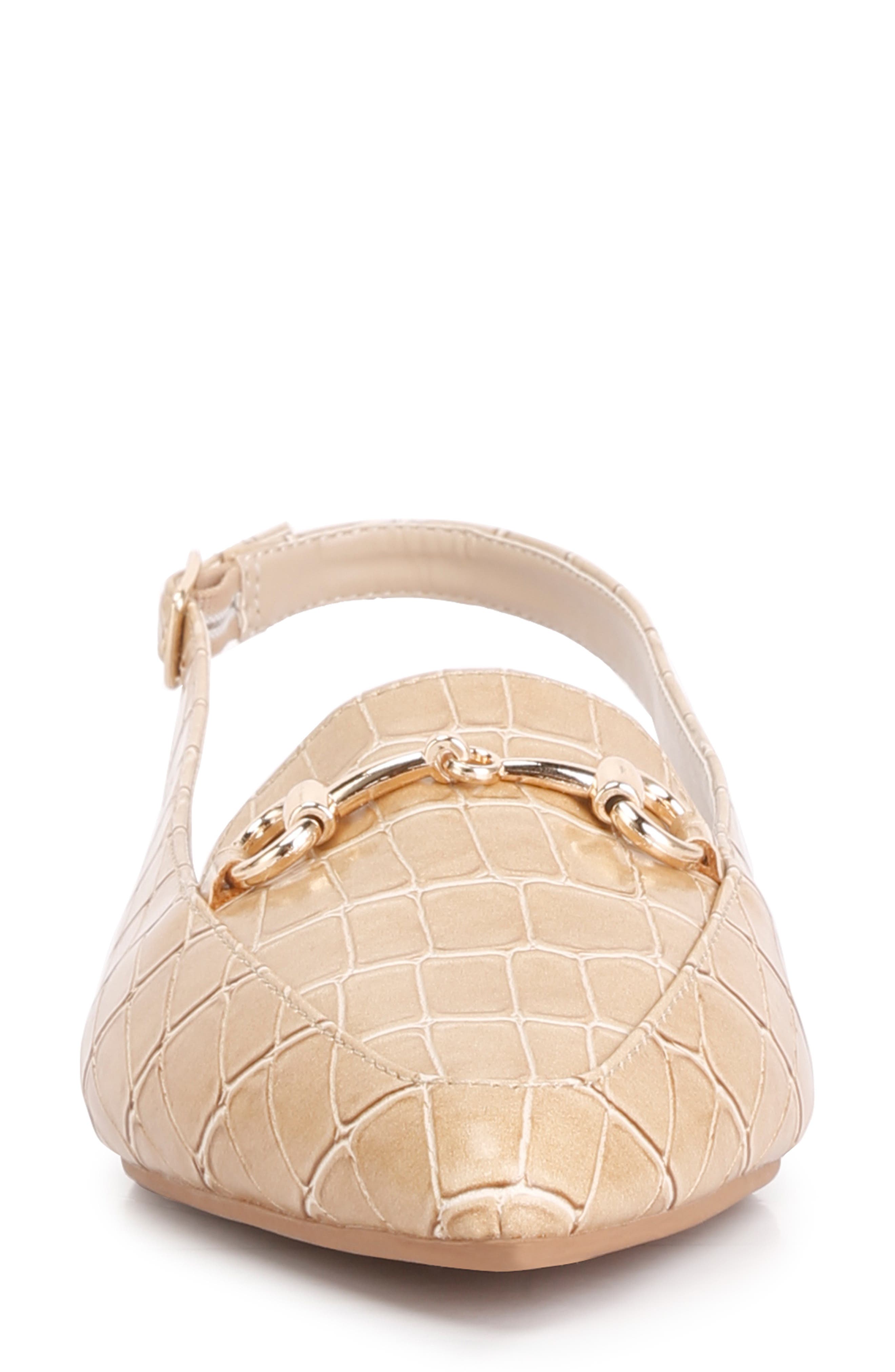 LONDON RAG Trempe Croc Embossed Slingback Flat, Alternate, color, 