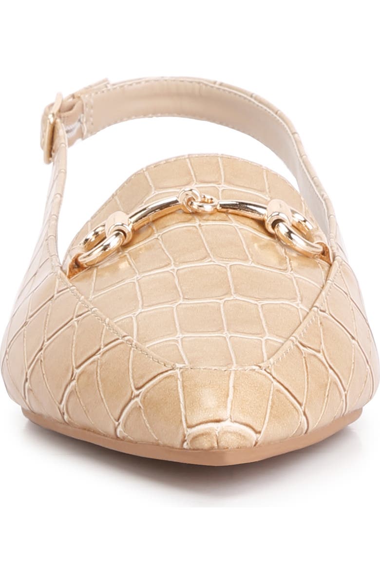 LONDON RAG Trempe Croc Embossed Slingback Flat, Alternate, color,