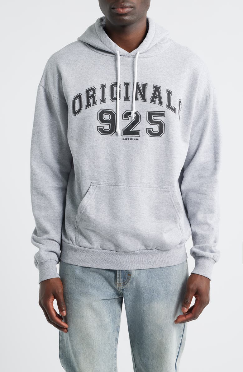 925 Originals Originals Fleece Logo Hoodie, Main, color, Heathery Grey