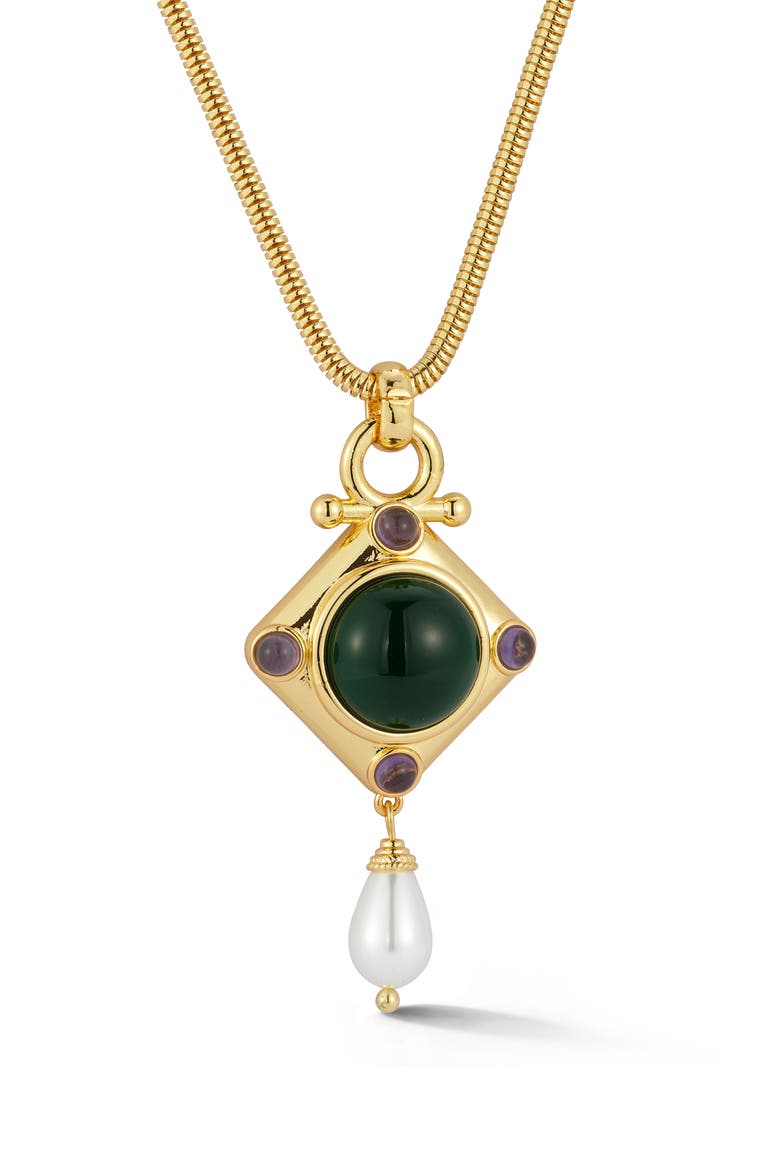 Vintage Pendant Necklace, Main, color, GOLD