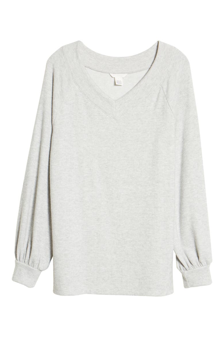 Long Sleeve Knit Top, Alternate, color, GREY LIGHT HEATHER