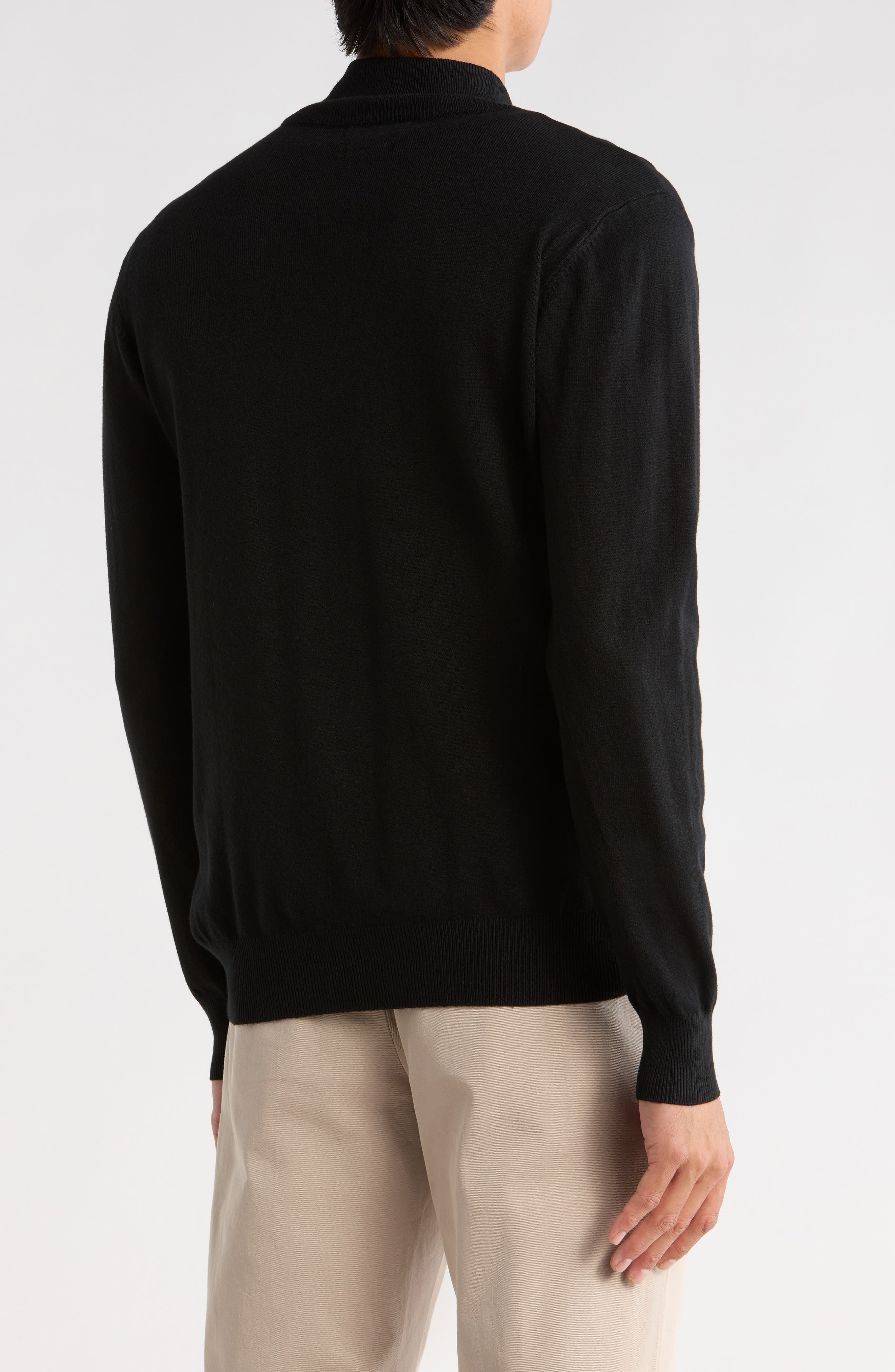 Slim Fit Quarter Zip Sweater - image 2