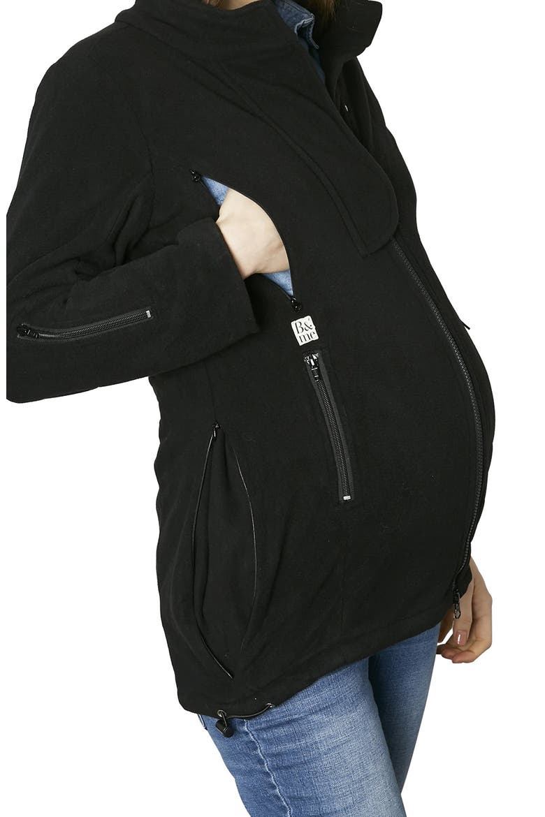 Booker Maternity Coat, Main, color, BLACK