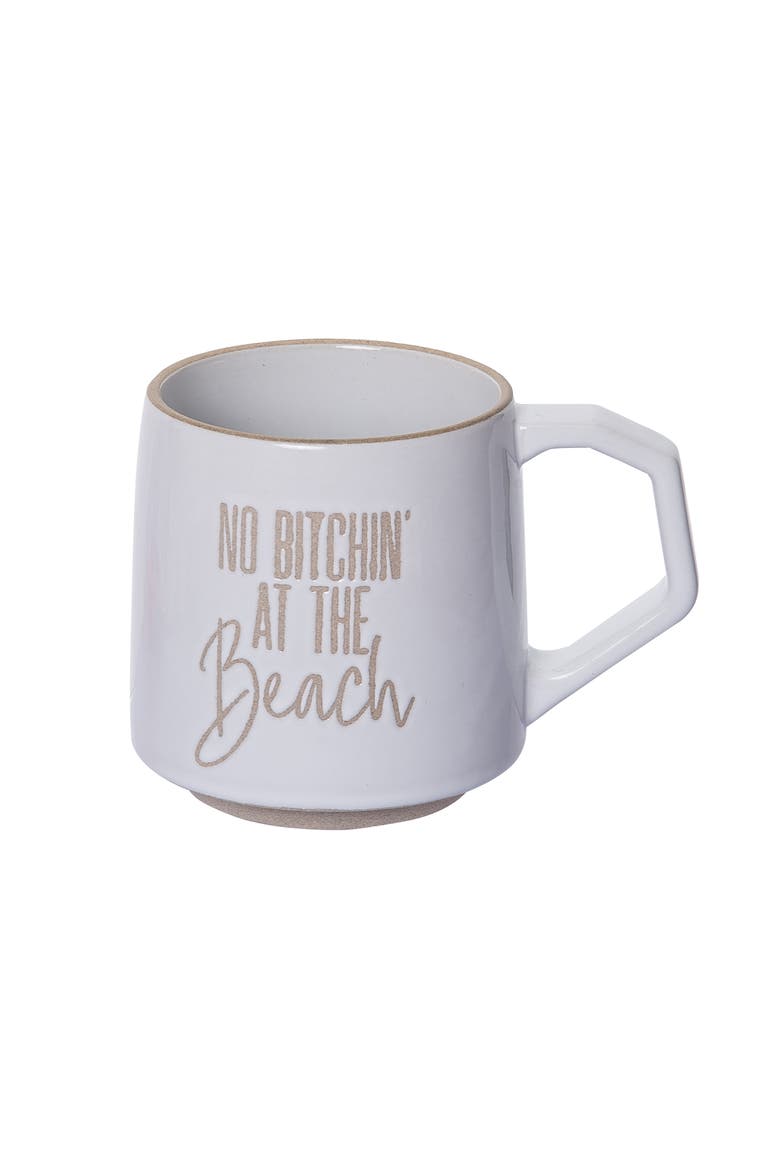 At The Beach Mug Ceramic White 16 oz, Main, color, White