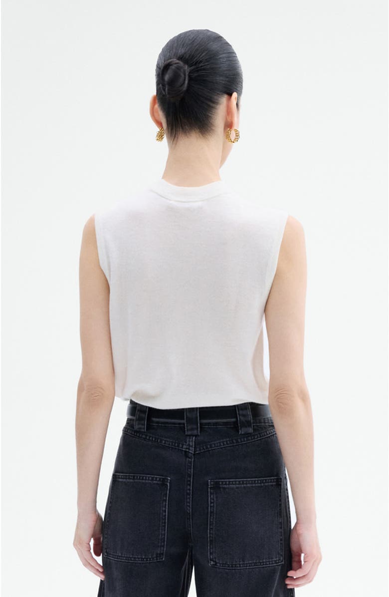 CO Shell Tank in Fine Cashmere, Alternate, color, Ivory