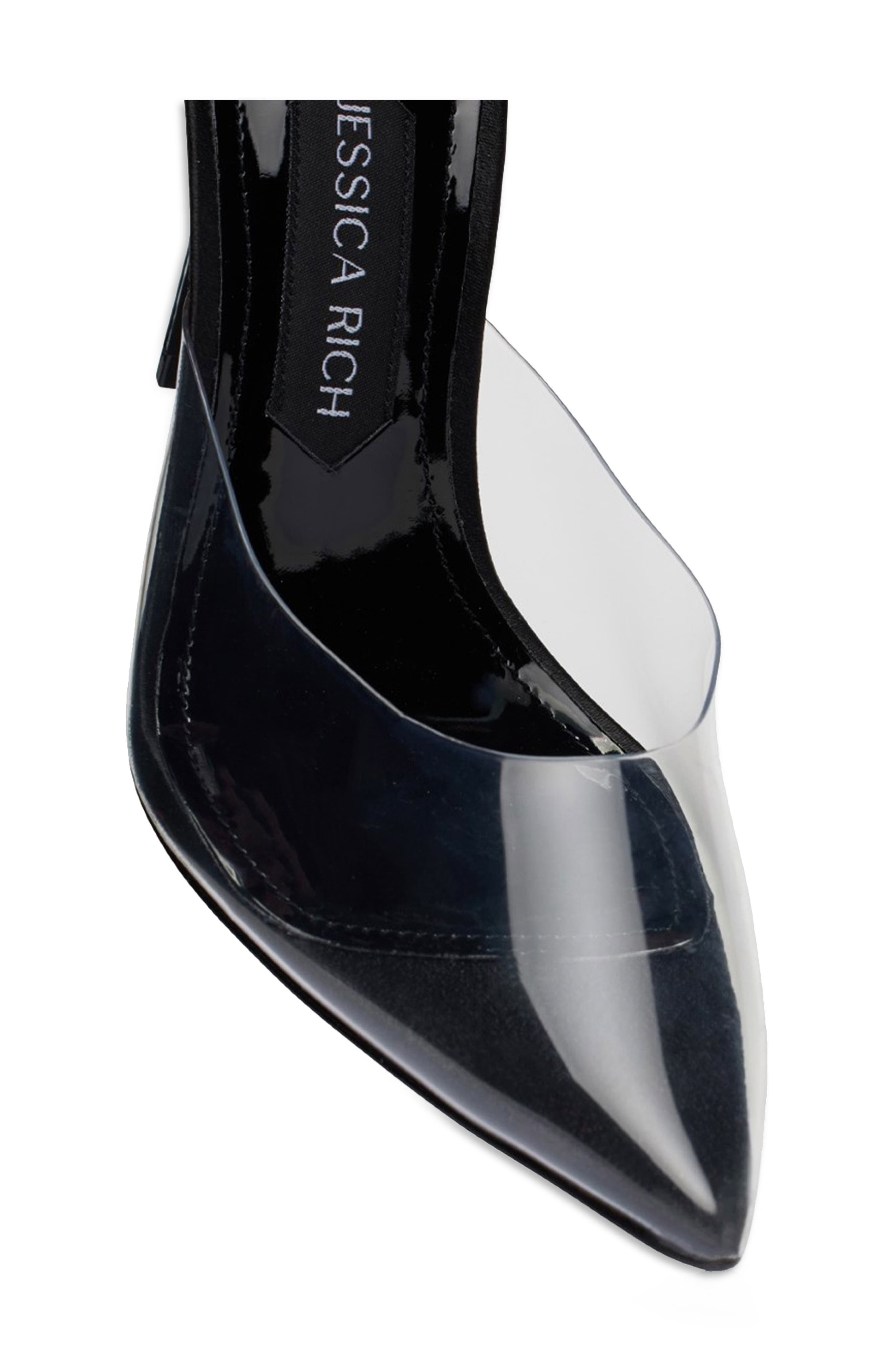 JESSICA RICH So Bossy Pointed Toe Clear Pump, Alternate, color, 