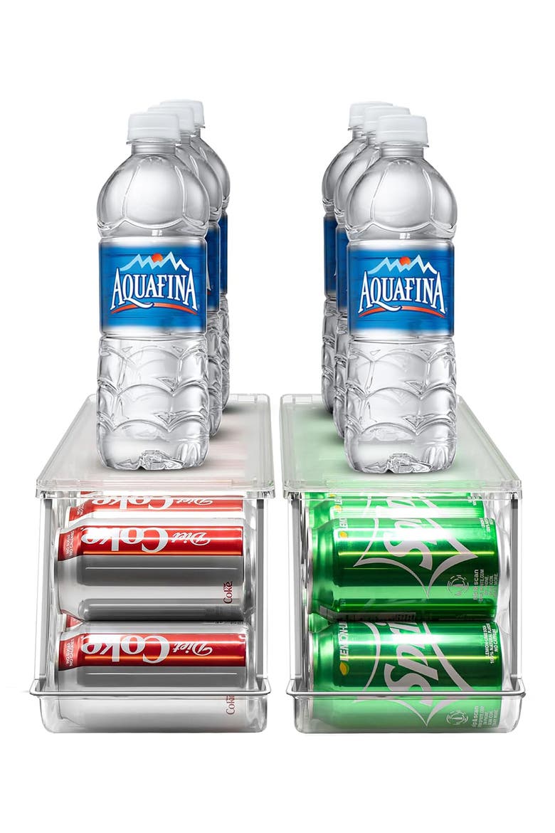 4-Pack Can Organizer, Alternate, color, CLEAR