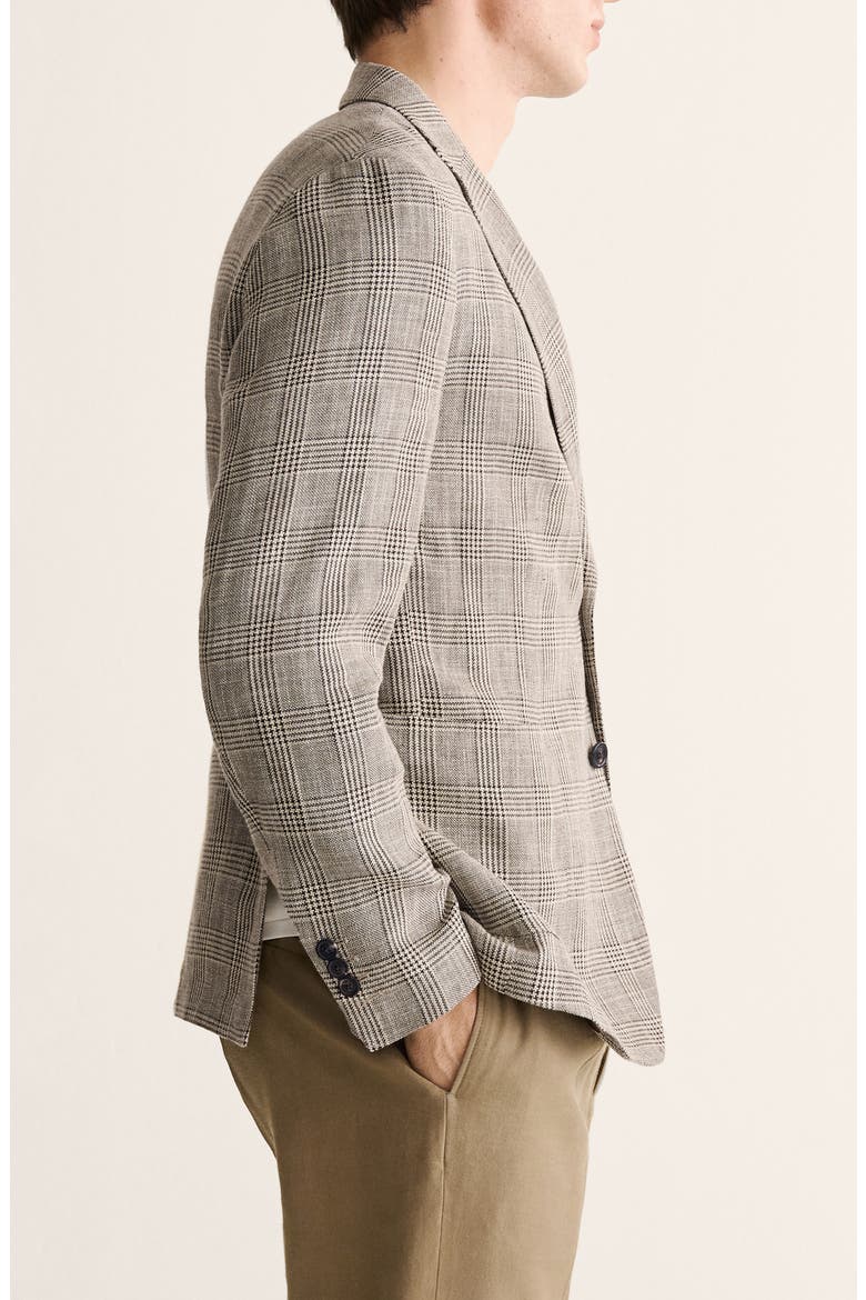 Slim Fit Prince of Wales Check Sport Coat, Alternate, color, MINK GREY