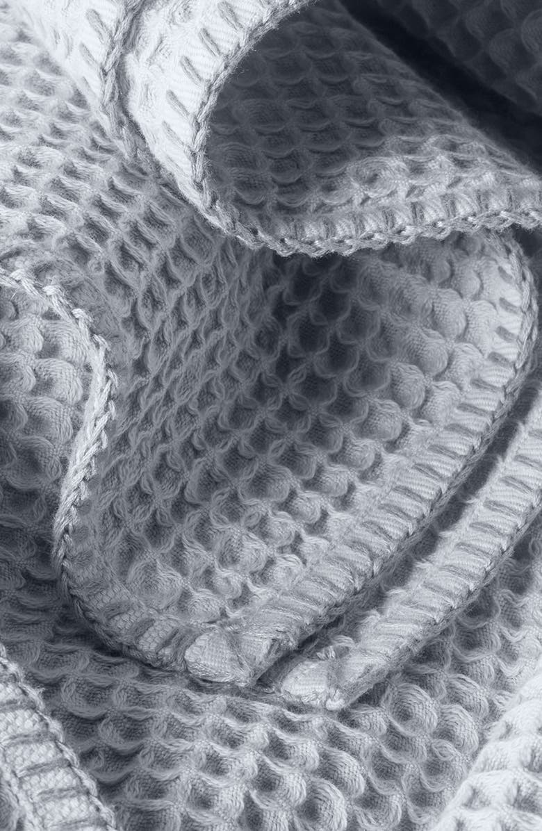 Boll & Branch Organic Cotton Waffle Blanket, Alternate, color, Hydrangea/ Bay