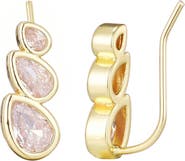 Adornia Crystal Climber Threader Earrings