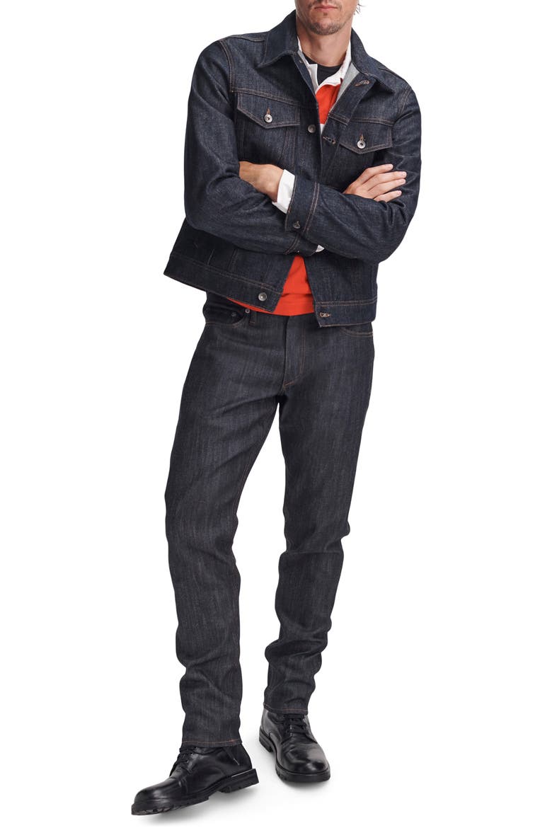 RB3 Raw Denim Trucker Jacket, Alternate, color, RBRAWIND
