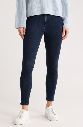 Rag & Bone Tina High Waist Ankle Skinny Jeans In Blue