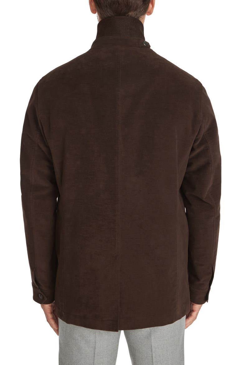 Stretch Cotton Safari Jacket, Alternate, color, BROWN