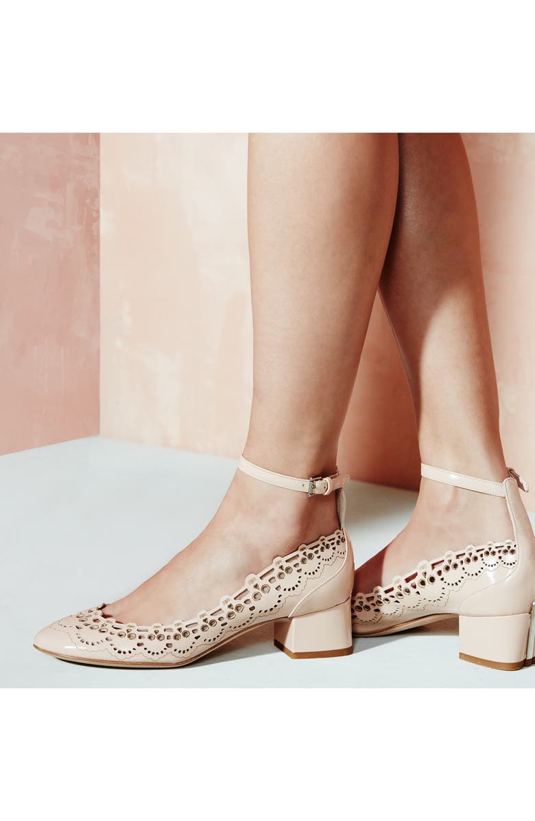 McQueen Alexander McQueen Ankle Strap Pump, Alternate, color,