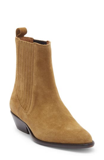 Isabel Marant Delena Pointed Toe Bootie In Brown