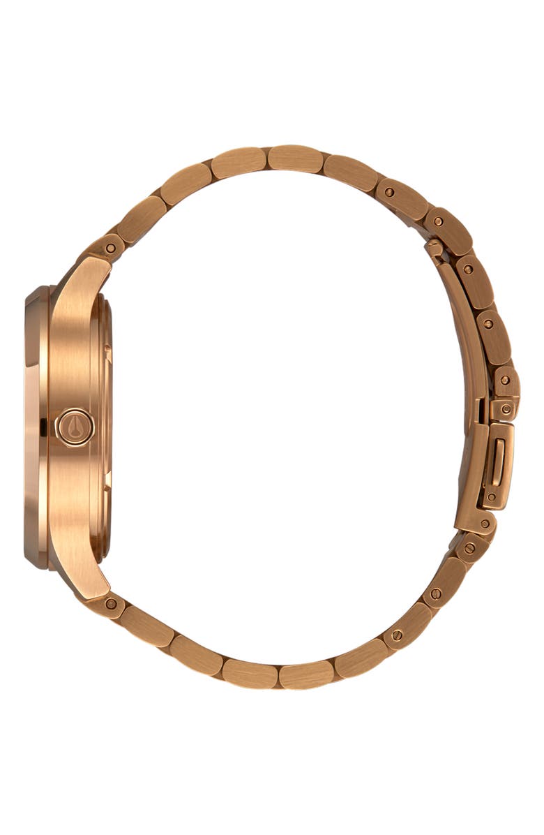 Nixon Optimist Bracelet Watch, 33.5mm, Alternate, color, All Light Gold