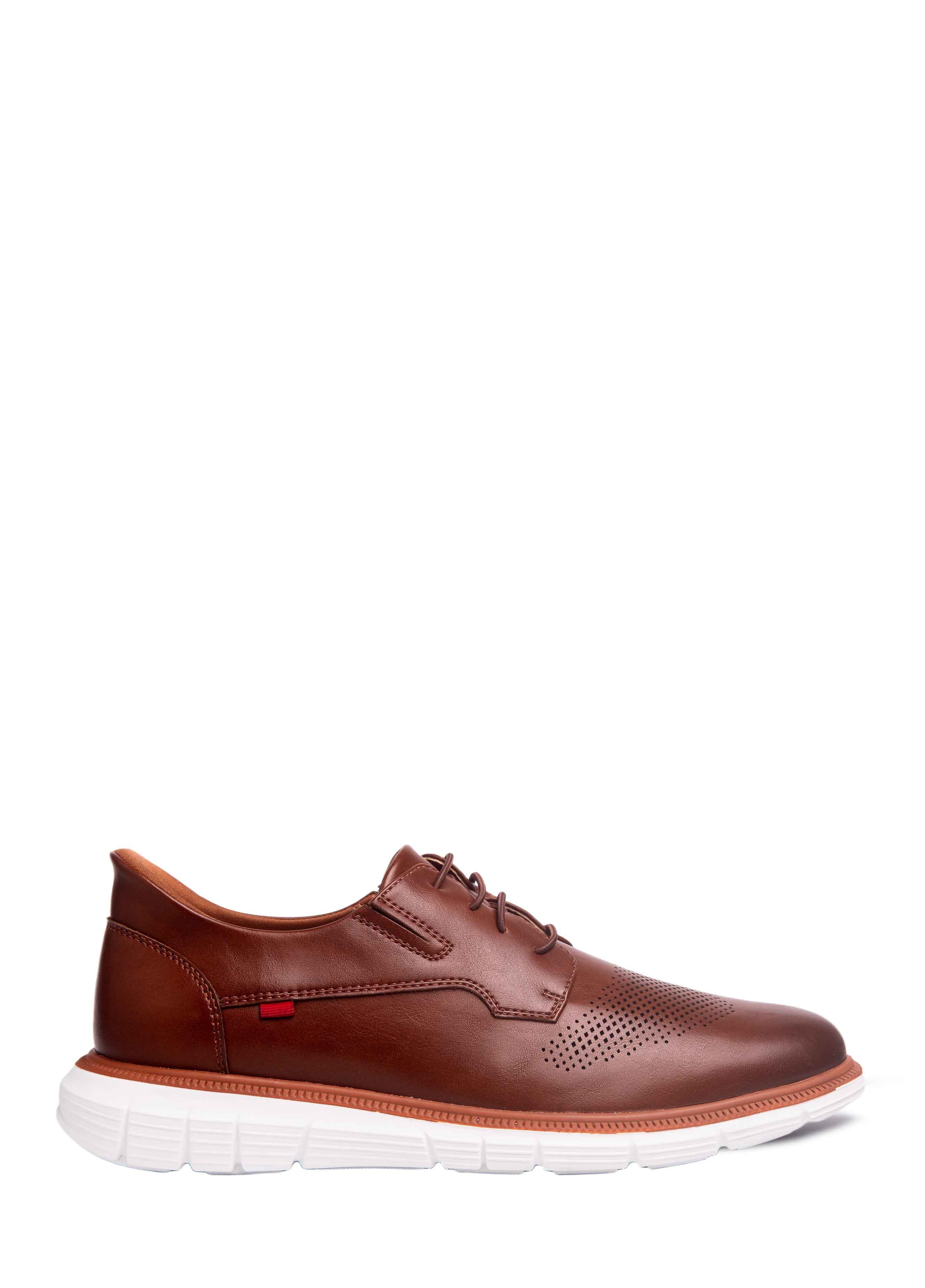 Edward Street Hands Free Technology Leather Perforated Oxford, Alternate, color, Cognac Napa Leather