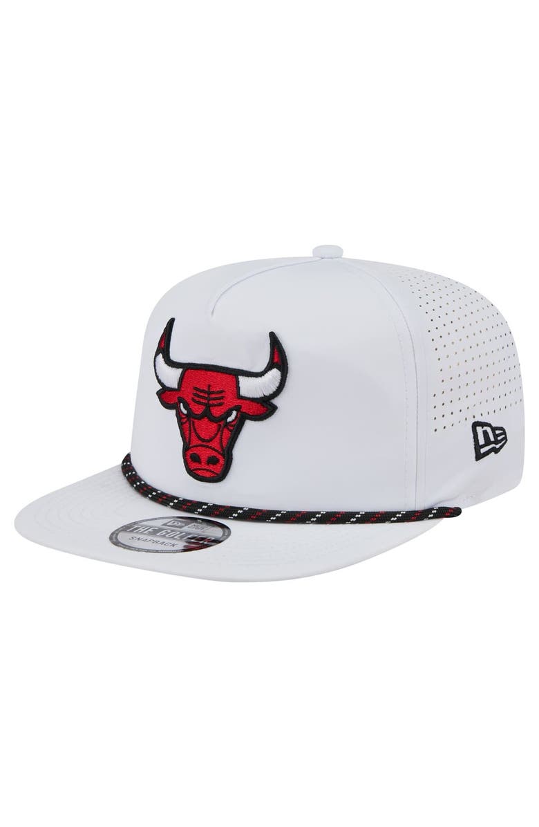 New Era Men's New Era White Chicago Bulls Performance Rope Golfer Adjustable Hat, Alternate, color, White